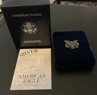 1999 P US Proof Silver Eagle $1 Original Box/Coa.