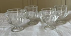 Set of 4 Vintage Luminarc Hen Chicken Shaped Clear Glass Egg Cups Made in France