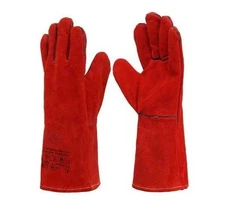 Leather Welding Gloves Heat Resistant Protective Work Gloves BBQ/Oven/MIG/TIG