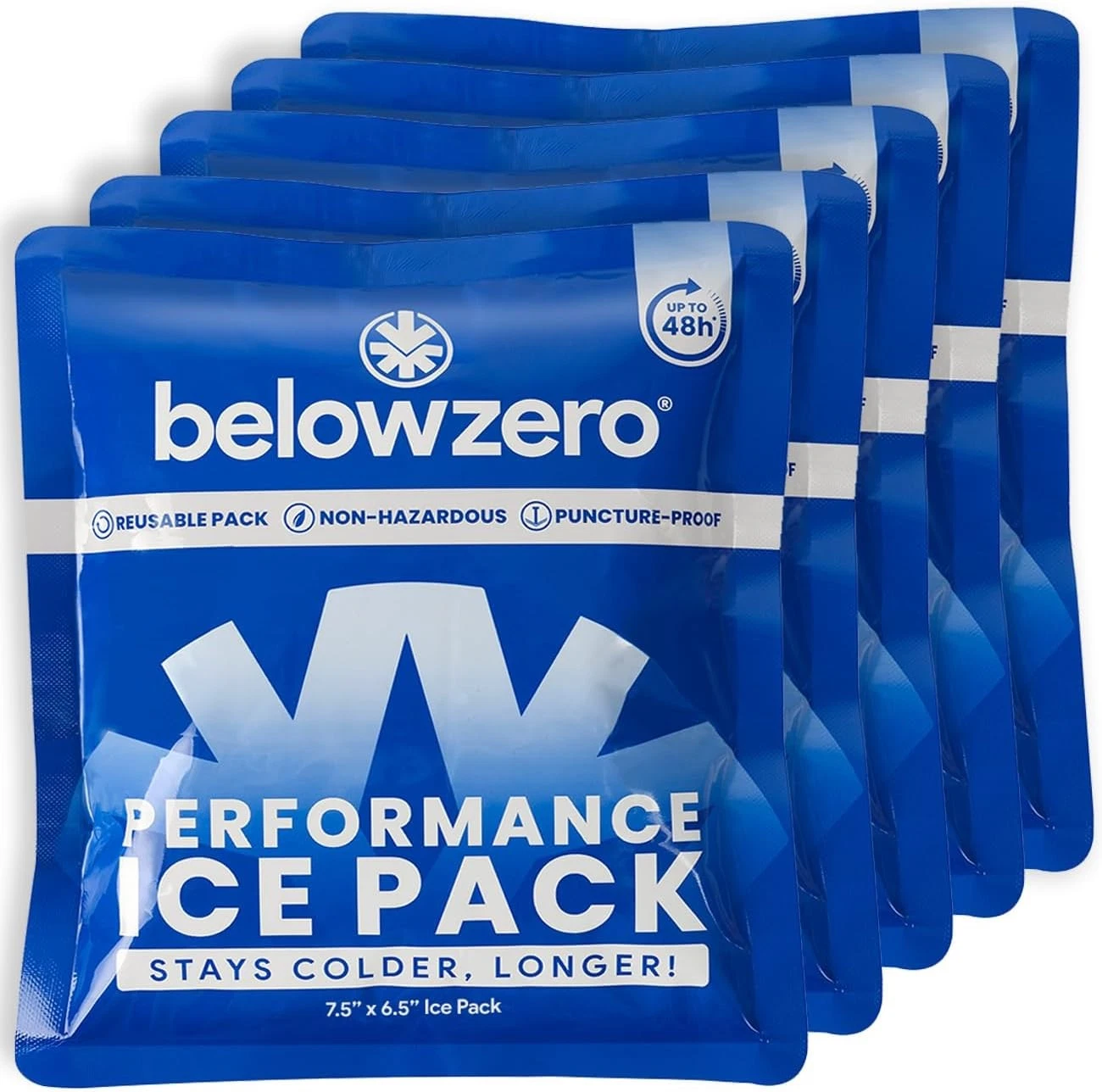 Below Zero Prefilled Reusable Ice Packs Freezer Coolers Camping Picnic Fishing
