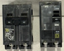 BKR SQUARE D HOM 2P 50A 2 inch (C) And QO240CP  40 Amp 2 Pole