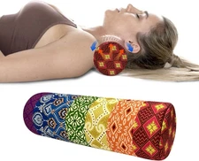 Neck Roll Pillow for Sleeping,Ergonomic Cylinder Tube 15"x4.72", Splice 