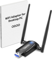 Wifi Adapter for Desktop PC, Wireless Ac1300Mbps USB 3.0 Network Dongle with 5D