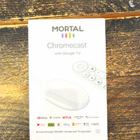 MORTAL Chromecast with Google TV 4K Android TV 16GB White Voice Control