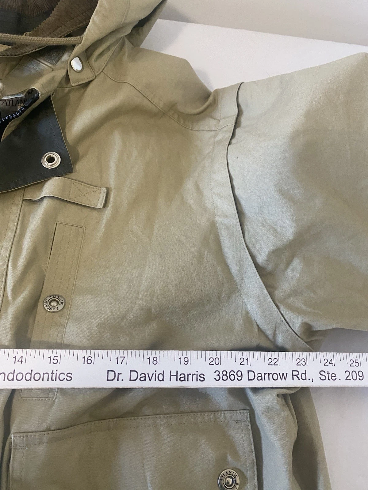 Atlantic Rancher Field Coat Jacket Mens Medium DryHandle Waxed Cotton Vest - product detail image 8