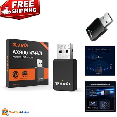 High-Speed AX900 WiFi Adapter for Desktop & Laptop - Dual-Band Connectivity