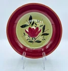 Stangl Pottery Magnolia Red Pink Flower 8" Round Serving Bowl 1953 Trenton NJ US