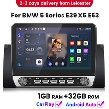 10.1" For BMW 5 Series E39 X5 E53 Carplay Android14 Car Radio GPS Sat Nav BT DAB