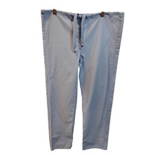 Medline Scrub Pants Small Light Blue Drawstring Waist Cotton Blend Unisex 29" In