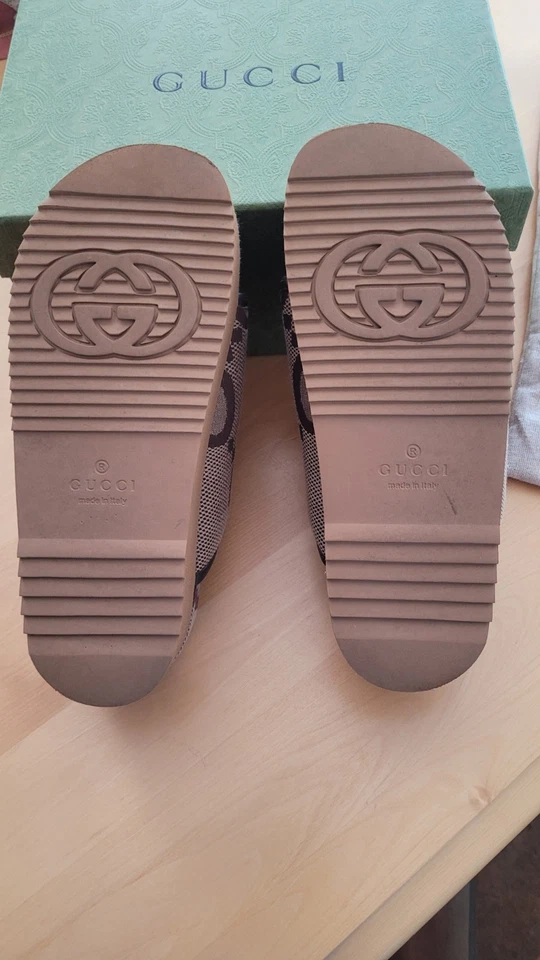 Gucci Marco GG Canvas Camel Slides - Image 4 of 4