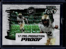 2024 Leaf Press Pass Travis Hunter Fields of Fury White Shimmer Proof #1/1