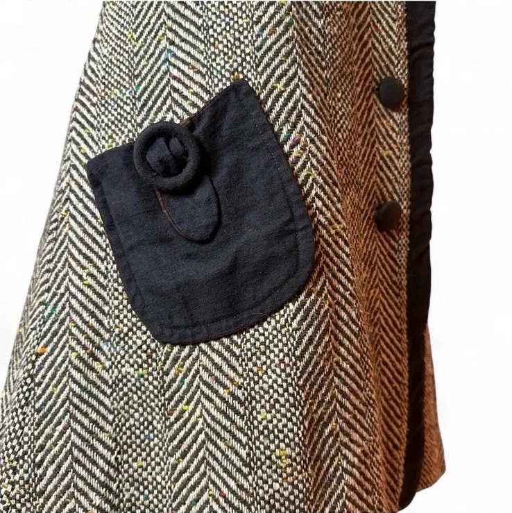 Vintage Wool 1960s Mod Mini Dress - Image 4 of 4