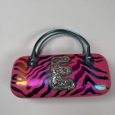   E  Eyeglasses Sunglasses Case Girl Tween Sequins Animal Print Bright Colors