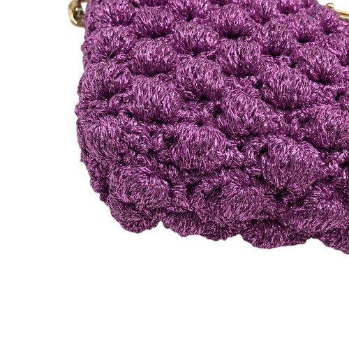Dolce&Gabbana Shoulder bag Purple Logo metal fittings Gold Glitter mini shoulder - Picture 16 of 20