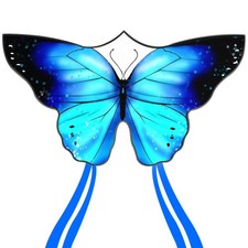 Butterfly Kite for Kids  Adults Easy to Fly, 55" x 28" Large, Black  Blue
