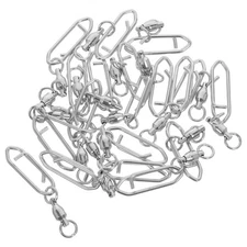 20 Pcs Snap Swivel Fishing Swivels Lure Connector Clasp Fasteners