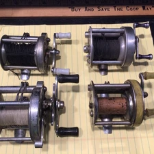 Vintage Lot Of 4 nice Baitcasting Reels - Pflueger, Great Lakes, Langley