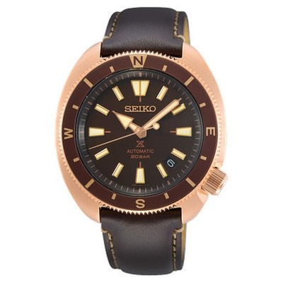 SEIKO ProspeX SRPG18K1 Brown Automatic Watch Leather Diver's 200m Tortoise NOS