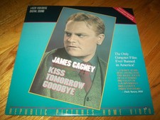 KISS TOMORROW GOODBYE Laserdisc LD VERY GOOD CONDITION VERY RARE JAMES CAGNEY 