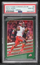 2020 Panini Chronicles Draft Picks Green 4/5 Zack Moss #8 PSA 10 GEM MT gp1