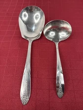 PRINCESS ROYAL Silverplate 1930 By National Silver Casserole Spoon & Gravy Ladle