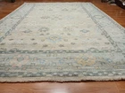 Turkish Oushak Rug, Modern Multicolored Handmade Bohemian Rug 10x14 Ft