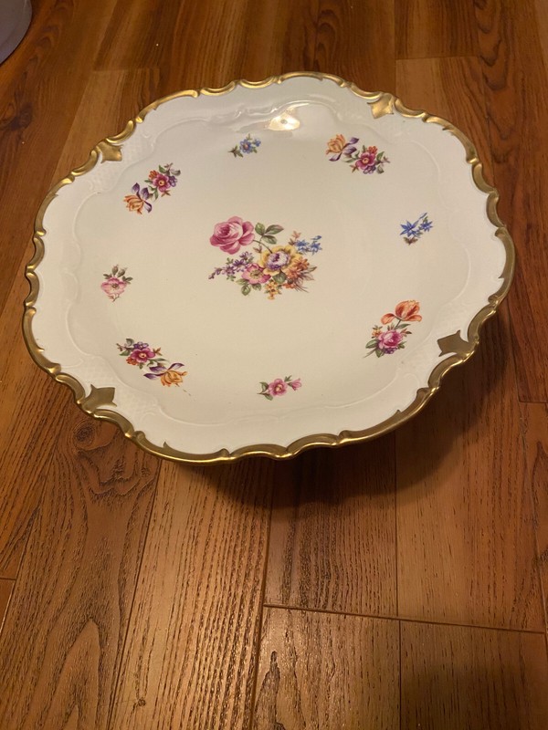 Weimar Porcellan German Democratic Republic 1 Jutto 117 55 raised cake plate
