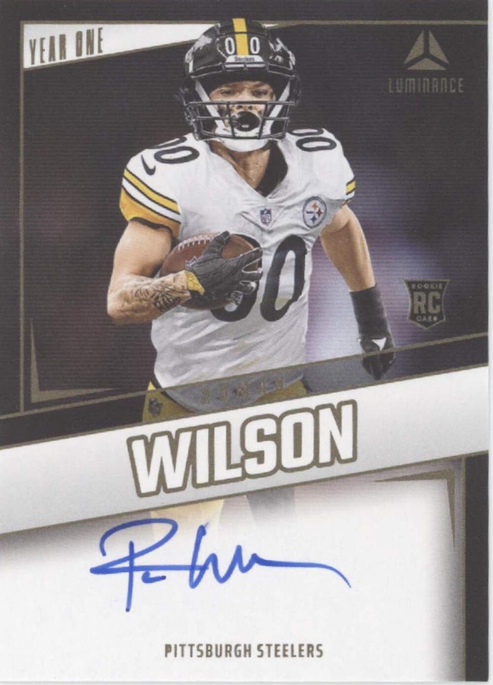 Roman Wilson 2024 Panini Luminance Year One Gold RC Auto #YOS-RWN