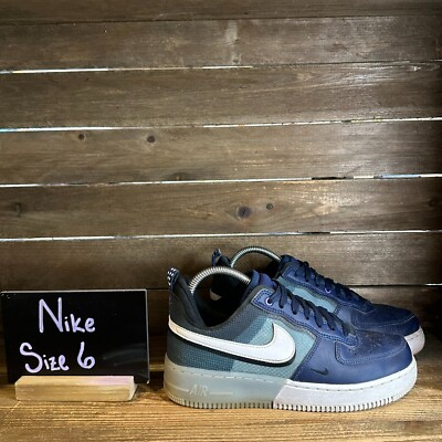 Mens Nike Air Force React Midnight Navy Teal Casual Sneakers