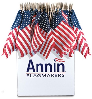 (192) Annin 41294 8'' x 12'' US USA Patriotic American Hand Flags