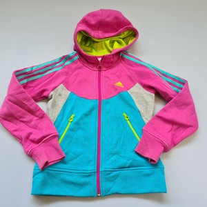 Adidas Sweatjacke Jacke Türkis Pink Kinder Mädchen Gr. 140 ...