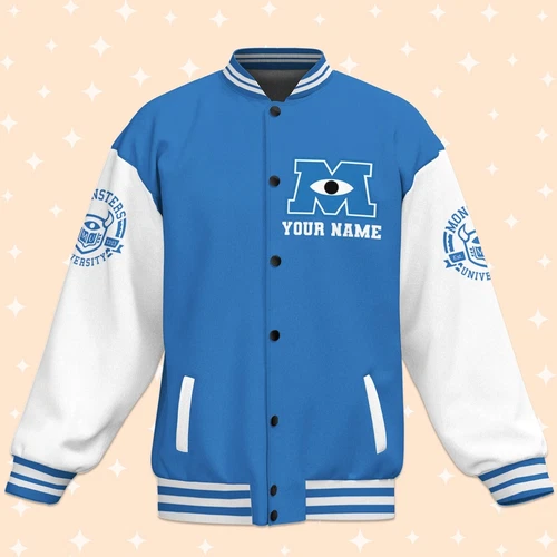Personalize Monster University Sully Head Baseball Jacket, Adult Varsity Jacket