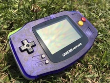 Nintendo Gameboy Advance GBA AGB-001 Atomic Purple Gaming Console Pokemon Pikach
