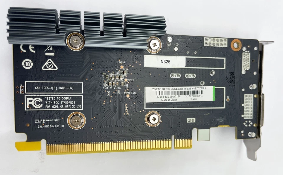 ZOTAC NVIDIA GT 730 2GB 64 BIT DDR3 PCI-E EXPRESS VIDEO GRAPICS CARD ZONE EDITON - Image 4 of 4