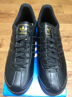 Adidas SAMOA Men(D68753) Black/Metallic Gold sz9 UK