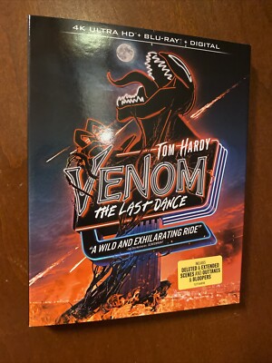 Venom: The Last Dance (4K UHD +Blu-ray+Digital, 2024) w/ Slipcover NEW, Sealed!