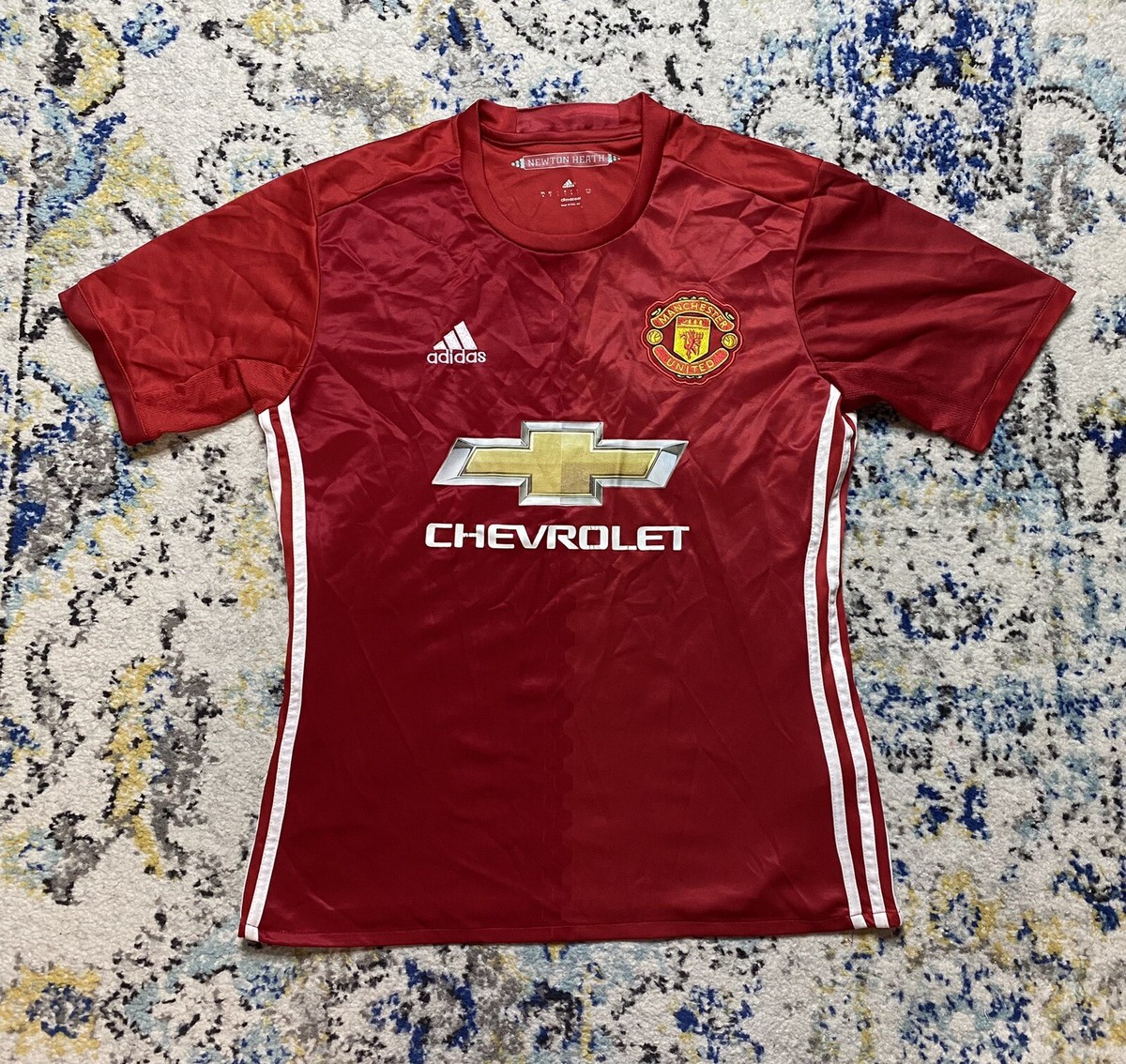 Adidas Newton Heath Soccer Jersey Manchester United Climacool Mens Small  Futbol