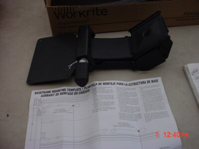 WorkRite Pinnacle 2 Arm w/ ThinGlide 22'' Track Keyboard Tray Support 3170-22TGB