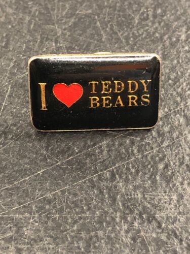 I Love Teddy Bears With Heart Lapel Pin - Picture 1 of 3