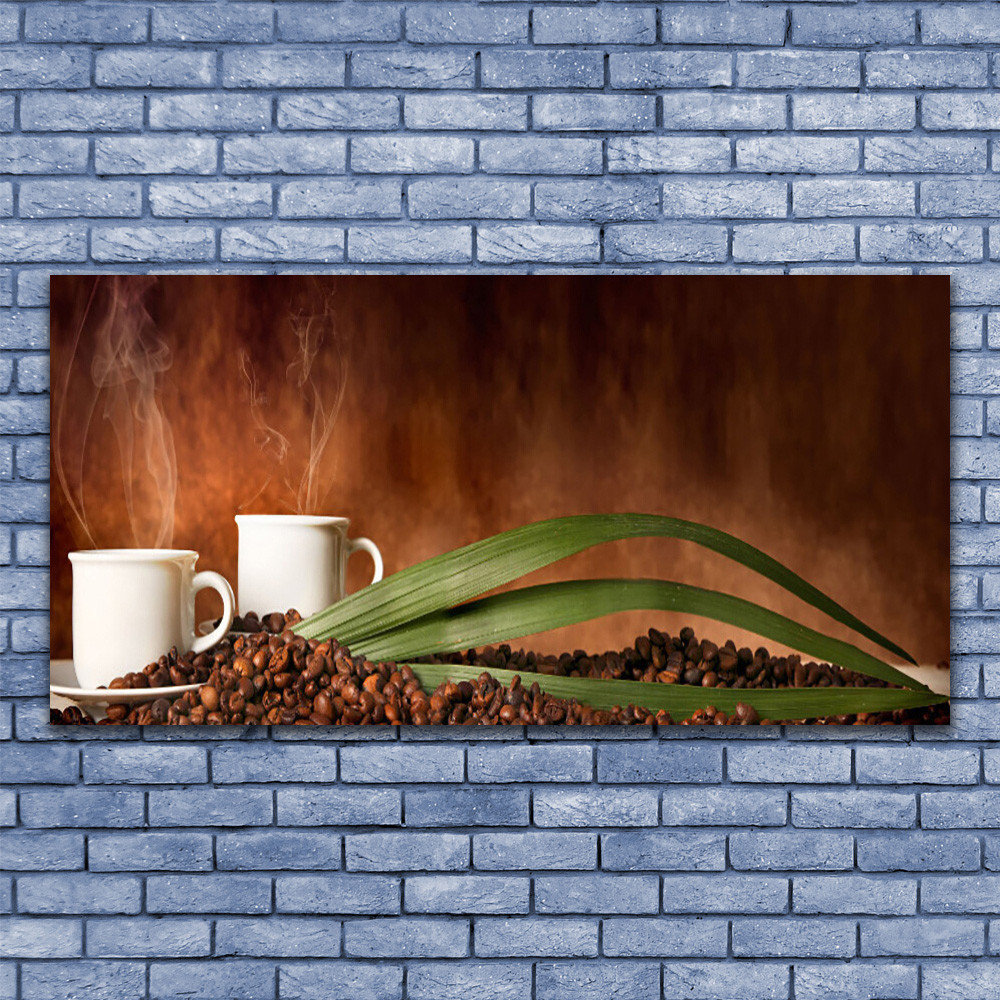 Tableau plexiglas café 140x70 cm pour sublimer votre déco de cuisine