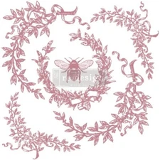 French Laurels Redesign With Prima Clear Cling Stamp