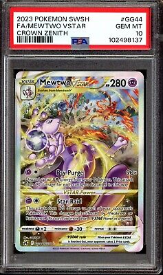 PSA 10 GEM MINT Mewtwo VSTAR GG44/GG70 Alt Art Crown Zenith PSA 10 GEM MINT Mewtwo VSTAR GG44/GG70 Alt Art Crown Zenith