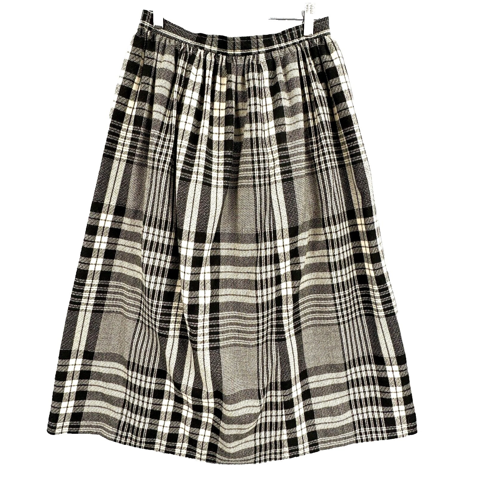 Evan Picone Wool Checked A-Line Skirts for Women