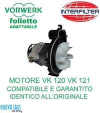 MOTORE ASPIRAPOLVERE FOLLETTO VK 120 VK 121 VK 122 COMPATIBILE VORWERK 2 VENTOLE