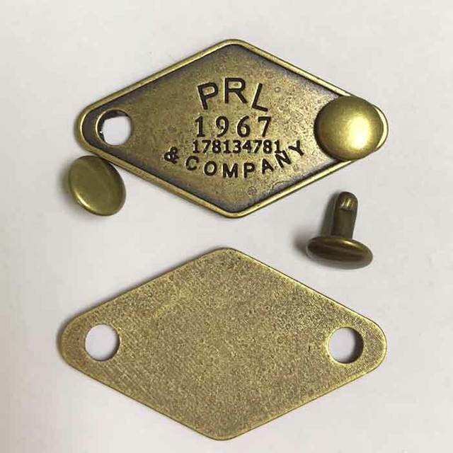 Genuine USA Ralph Lauren RL Polo Brass Insignia Emblem Badge One Piece B Design | eBay