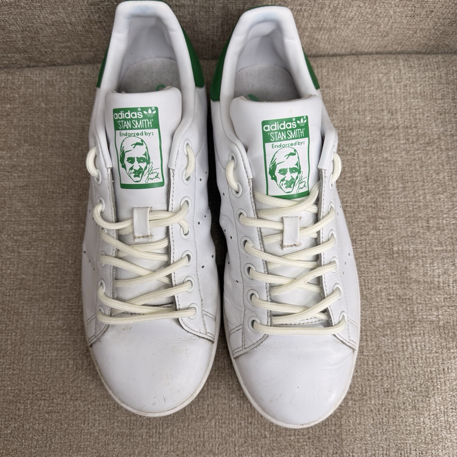 SAOLA Scarpe da tennis Adidas Stan Smith uomo 8 5 bianco verde pelle stringate logo sneakers