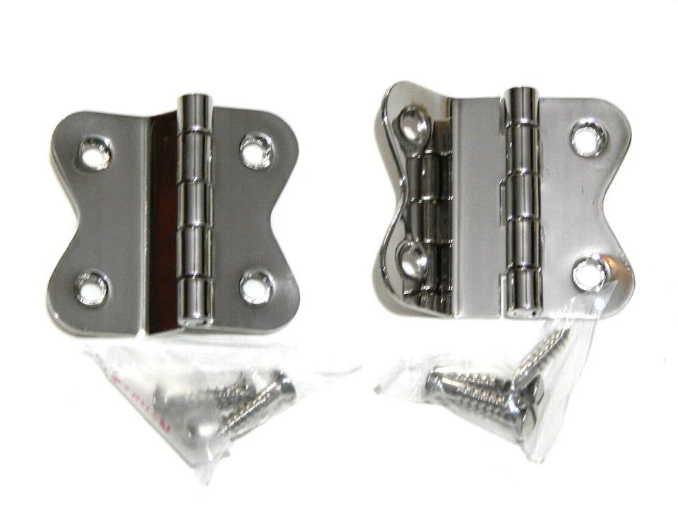 Antigua bisagra de gabinete Hoosier para puerta superior niquelada par Foto 3 de 4