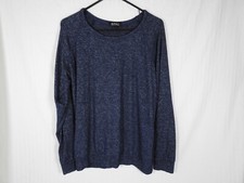 Women's Buffalo David Bitton Heathered Navy Blue Long Sleeve Sweater, Medium