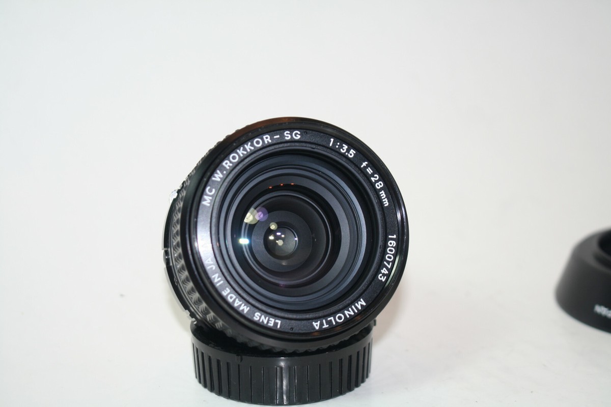 mint Minolta MC W. ROKKOR-SG 28mm 1:3.5 WIDE ANGLE Lens For