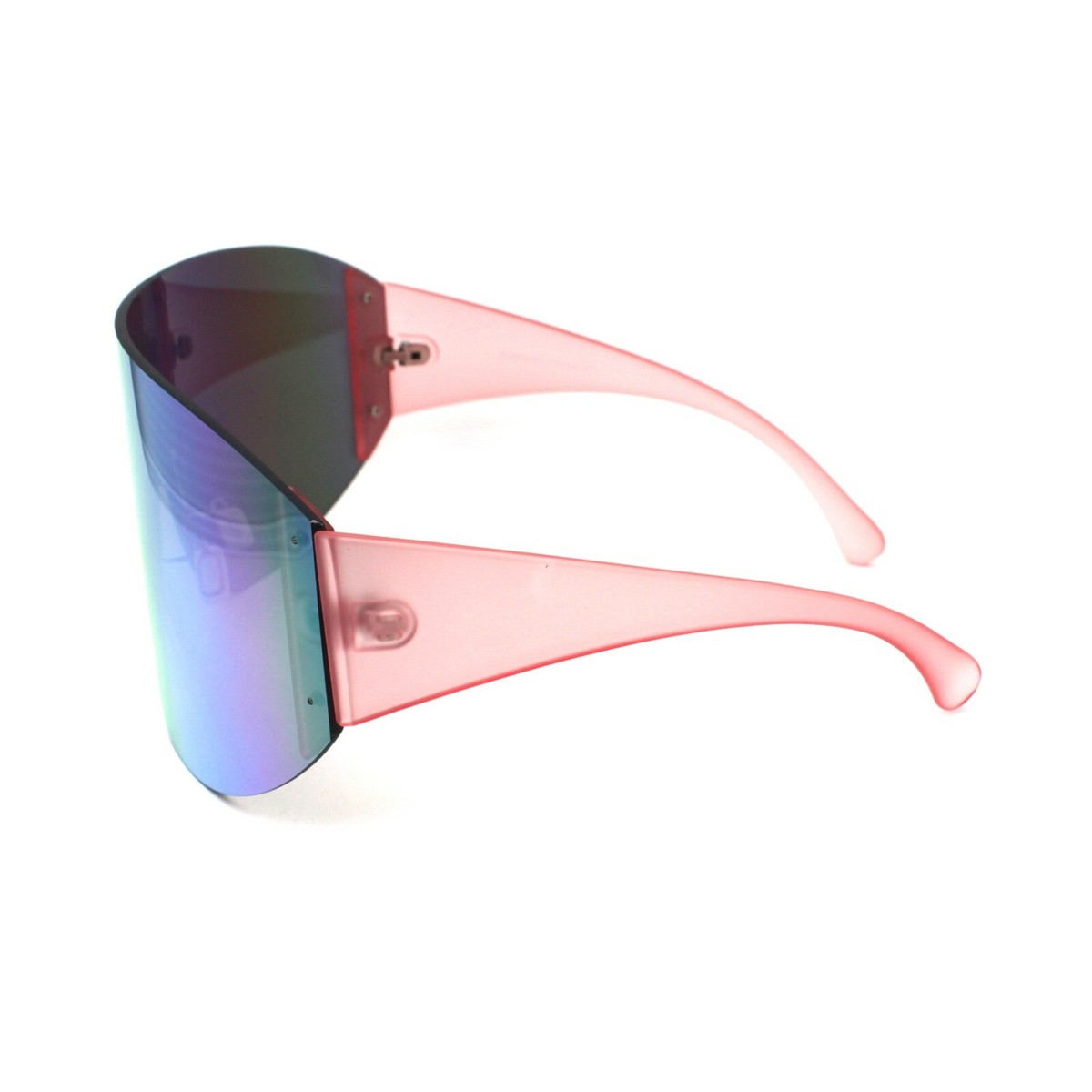 4 Pairs Rimless Shield Sunglasses Mirrored Unisex Mens Mirrored Shield Rimless Sport Plastic Sunglasses | eBay main image 4